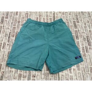 L.L. Bean Swim Trunks Men M Teal Brief Lined Shorts Swimming Outdoor Nature 8"